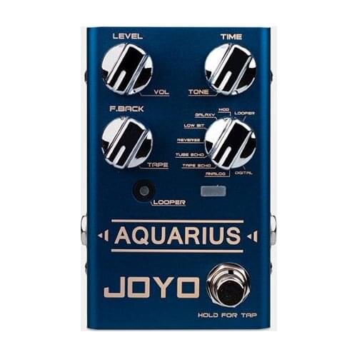 JOYO R-07 AQUARIUS Delay + LOOPER Multi Guitar Effect Pedal, Multieffects Pedal, with 8 Digital Delay Effects
