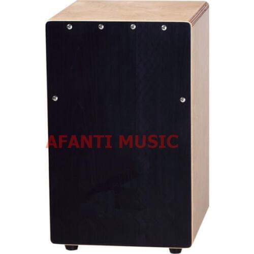 Afanti Music Black Wood / Birch Wood / Natural Cajon Drum (KHG-156)