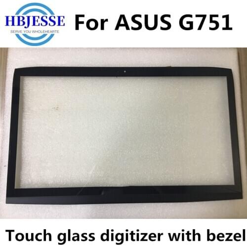 Original 17.3 inch Touch glass Digitizer Panel With Bezel Replacement For Asus G751 G751JM