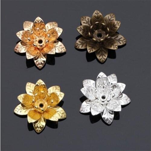 SIXTY TOWFISH 10 Pieces DIY Jewelry Accessories Size 16mm Copper Materials Flower Slice Charms