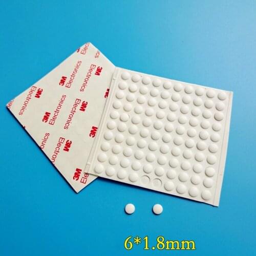 100PCS 6*1.8MM CABINET ABSORBER, ADHESIVE PADS FOR DRAWERS, GLASS TOPS, CUTTING BOARDS, PICTURE FRAMES, SMALL FURNITURE