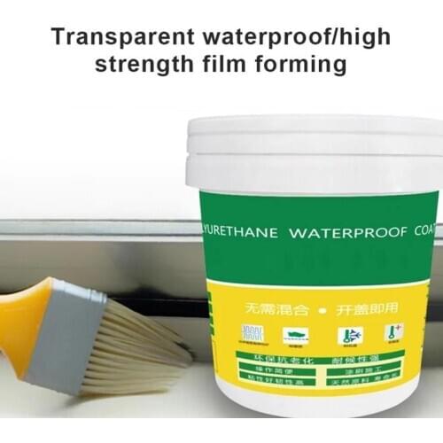 1pc Transparent Waterproof Glue Innovative Sealer Mighty Paste Polyurethane Waterproof Coating For Home Bathroom With Brush