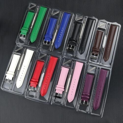 New Genuine Leather Watch Band Watch Strap Box Set 10mm 12mm 14mm 16mm 18mm 20mm 22mm 24mm Sport Band Belt Brown Red Watchband