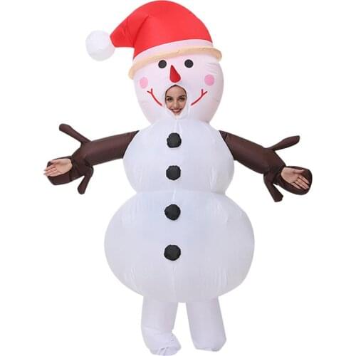 Anime Christmas Snowman Inflatable Cosplay Costume Halloween Carnival Suit