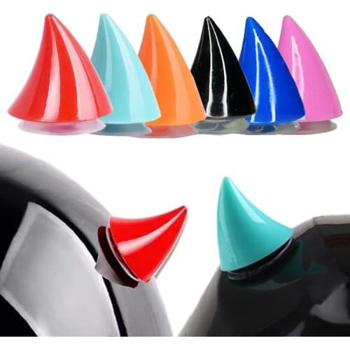 Helmet Devil Horns Stikcer Motorcycle Electric Car Helmets Decoration Headwear Helmet Stickers Cosplay Auto Styling Halloween