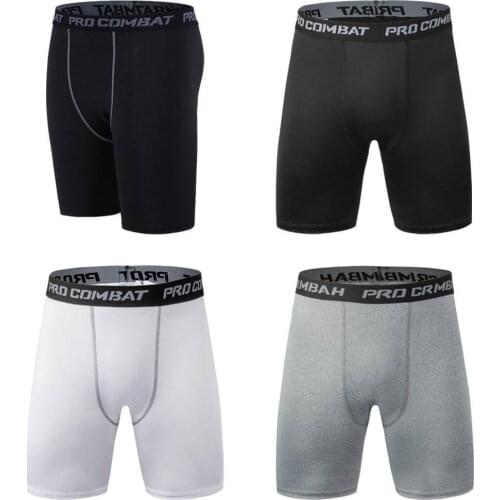 Men Bodybuilding Shorts Fitness Workout Inseam Knickers Male Muscle Alive Elastic Compression Tights Quick Dry Skinny Leggins