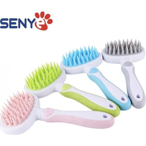 New Style Anti-Scratch Pet Silicone Comb Dogs Grooming Tool Hair Brush Open Knot Hair Remover Dog Cat Comb