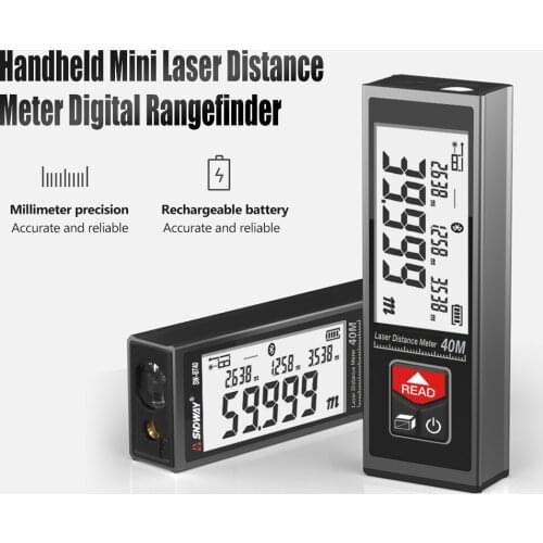SNDWAY SW-B60 Laser Distance Meter Handheld Rangefinder Digital Distance Measuring Meter Electronic Space Measurement Device
