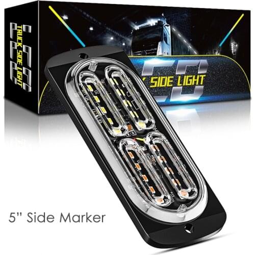 1pc 5" Super Bright LED Side Marker For Trucks, 12-24v Input