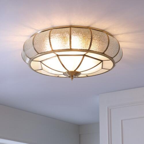 Europe Classical Led Bulb Ceiliing Lights Parlor Hanglamp Bedroom Light Restaurant Ceiling Lamp Copper Ceiling Lighting Fixture