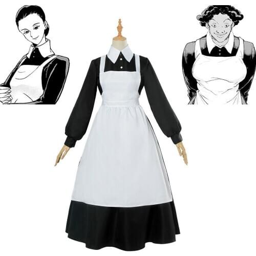 Promised Neverland Maid Uniform Isabella Krone Cosplay Costume Dress Apron Plus Size New 2021