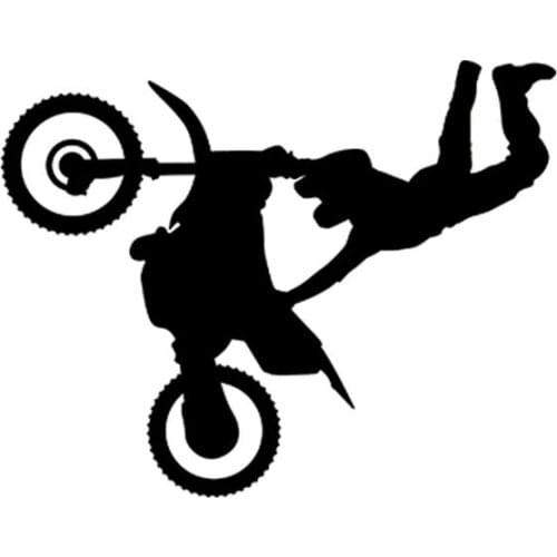 Fun Sport Motox Freestyle Motocross Bike Decal Personalized Vinyl Sticker Window14x11 cm