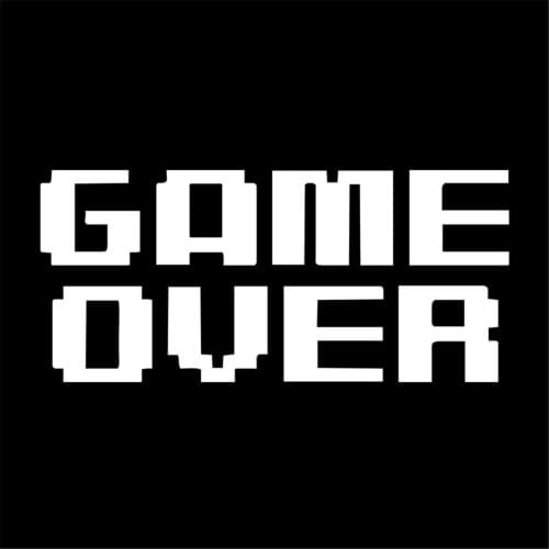 Game Over Sticker Car Motorcycle Door Window Laptop Truck Wall PC Decal Vinyl