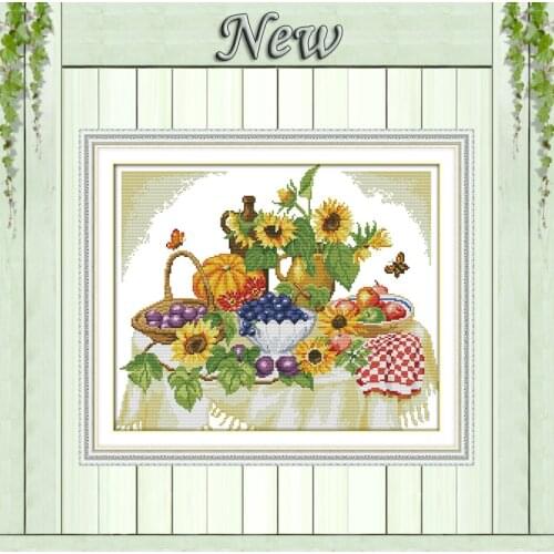 A good harvest,counted printed on fabric DMC 14CT 11CT Cross Stitch kits,embroidery needlework Set,Fruits Crafts Home Decoration