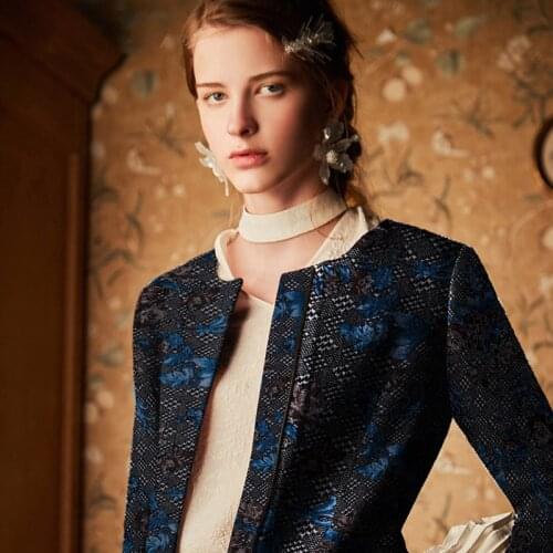 High precision exquisite jacquard coat fabric light luxury clothing fabric sewing material for fashion ladies dress home textile