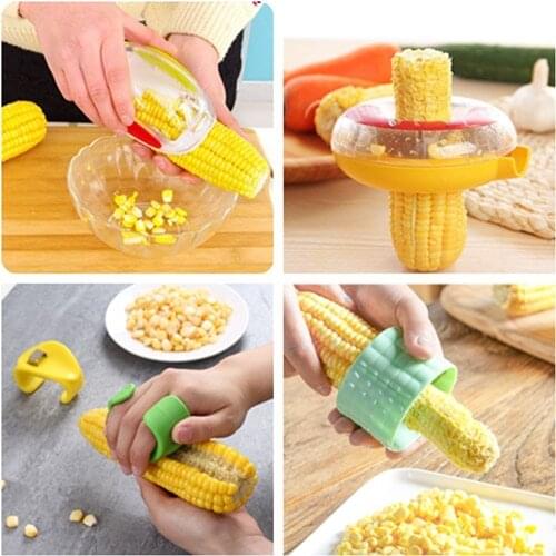 Corn Stripper Household Corn Grainer Kitchen Corn Peeler Creative BBQ Tool Corn Separator Planer Corn Cutter Remover Thresher