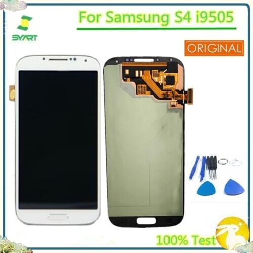 LCD Screen Original No Spot No Dead Pixel AMOLED LCD Display Touch Screen Digitizer Assembly For Samsung Galaxy S4 i9505 LCD