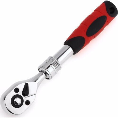 Flexible Ratchet Wrench 1/4" Allen Key Length Telescopic Socket Wrench 72 Teeth Ratchet Spanner Wrench Hand Tools