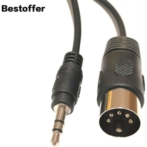 1.5m DC 3.5mm to MIDI 5 Pin Din Male to Male Stereo Plug Audio Cable