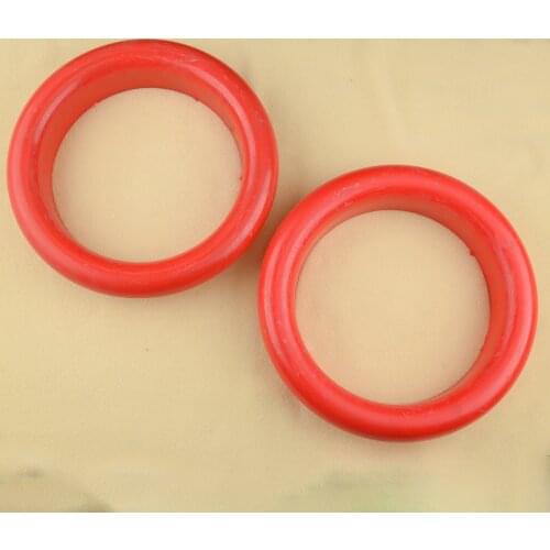 2pcs Red Plastic Sand Blasting Cabinet Sandblaster Labour Protection Work Gloves Ring Holders Accessories