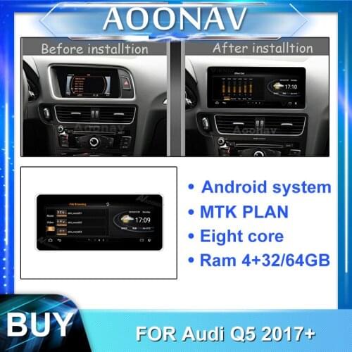2din android car radio for-Audi Q5 2017+ car multimedia player stereo autoradio touch screen GPS navigation head unit