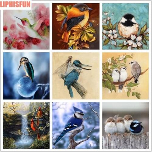 5D DIY Diamond Embroidery Diamond Painting Full Square/Round Resin Cross Stitch Home Decor Bird Flower