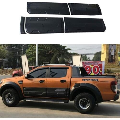 6Pcs/set body cladding kits car pickup modification accessories for ford ranger T6 T7 2012-2019 wildtrak exterior double cabin