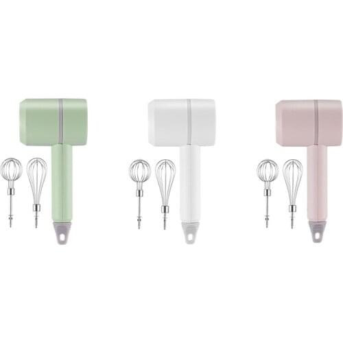 Mini Cordless Electric Egg Beater HandHeld USB Rechargeable Food Blender Milk Frother 3 Speed Cream Cake Mixer