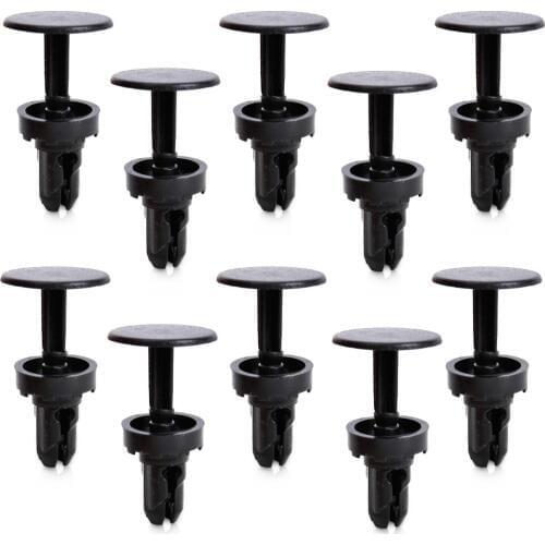 CITALL 10pcs Black Nylon Fender Cowl Panel Push-Type Retainer Rivet Clips 91508-SR3-000 For Honda Civic CR-V Odyssey Legend