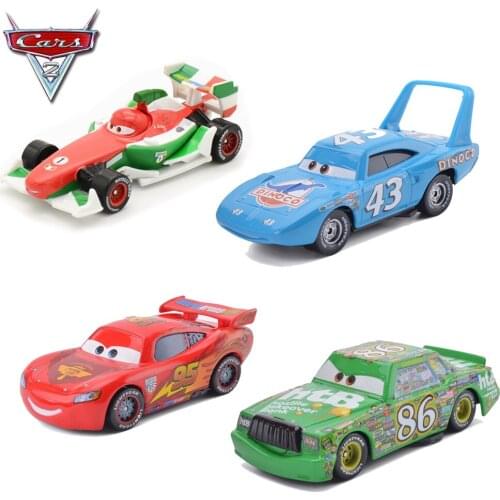 Disney Pixar Cars 2 3 Lightning McQueen Mater Huston Jackson Storm Ramirez 1:55 Diecast Metal Alloy Boys Kids Toys Model Figures