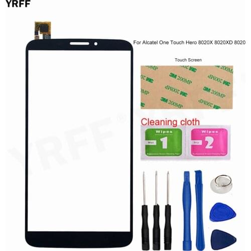 For Alcatel One Touch Hero 8020X 8020XD 8020 Touch Screen Digitizer Front Glass Sensor 8020 Panel Replacement