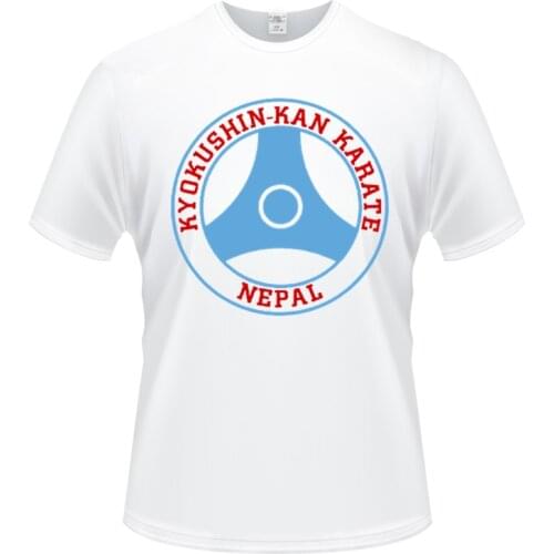 Men Cotton T Shirts Nepal Kyokushin-Kan Karate Association mens fashion interesting T-shirt fashion short-sleeved cotton Tshirt