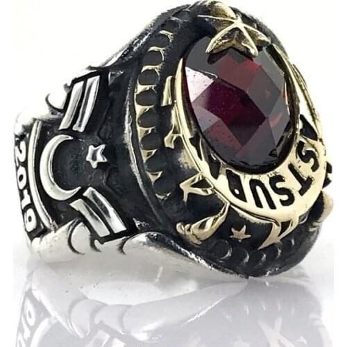 K.K.K NCO Çavuş Bakımcı Class the Moon the stars Silver Ring