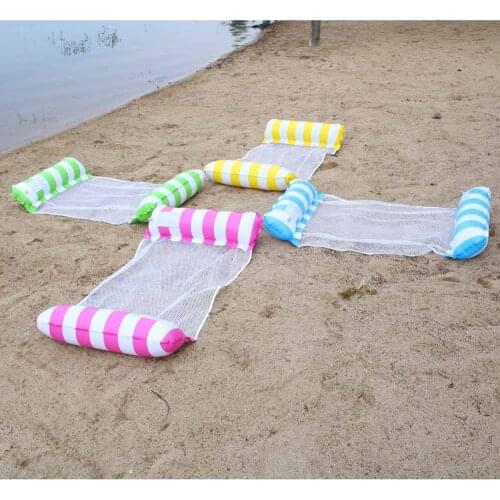 Summer Water Hammock Recliner Inflatable Floating bed Swimming pool Floating Swimming Mattress sea Swimming Ring Water Sports