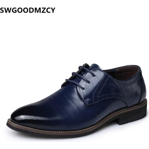 Mens Formal Shoes Genuine Leather Wedding Dress Corporate Shoes For Men Coiffeur Brown Dress Elegant Shoes For Men Plus Size 48