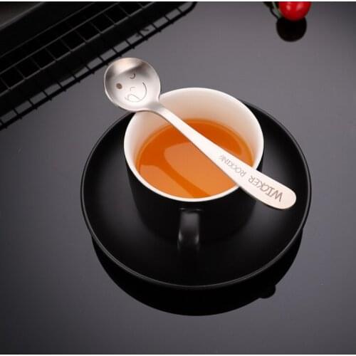 1PC Smile Tableware Stainless Steel Ice Cream Tea Coffee Dinnerware for Children Gift Knife Fork Spoon Dinner Set