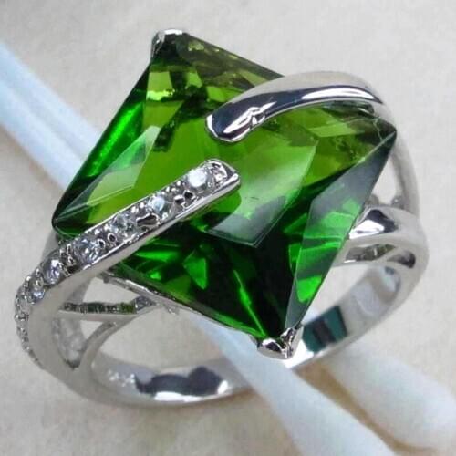 SHUNXUNZE engagement rings Jewelry for women accessories Pink blue Peridot Red Cubic Zirconia Rhodium Plated R904 R905 R906 R907