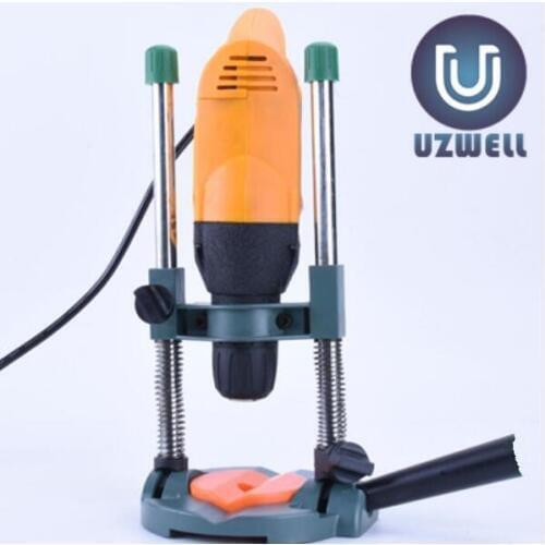 Precision Drill Guide Pipe Drill Holder Stand Drilling Guide with Adjustable Angle and Removable Handle
