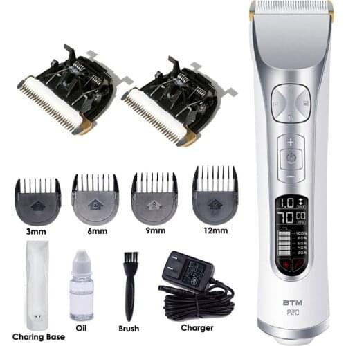 Korea Design Professional Hair Clipper For Barber Salon LCD Display Electric Hair Trimmer Ceramic Cutter Hair Cutting Machine