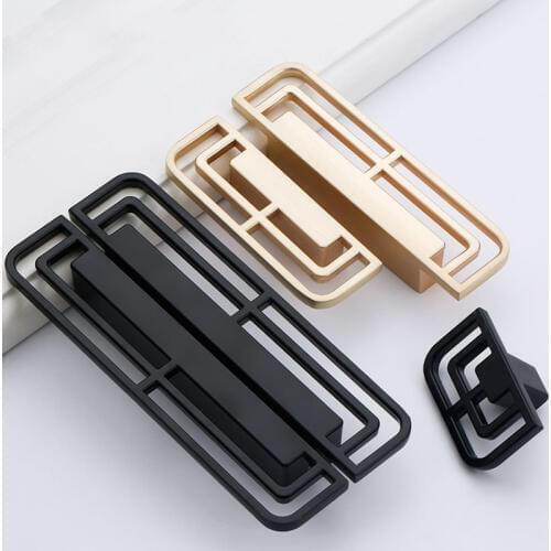 Zinc Alloy New Chinese Modern Style Bedroom Cabinet Furniture Door Handle Imitation Copper Antique Furniture Closet Door Knobs