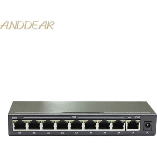 HYY2 poe switch 8 port network switches Hub full-duplex & Half-duplex for ip camera Ieee802.3af/at 48V2A power adapter switch