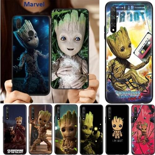 Silicone Cover Baby Groot Cutest For Huawei Y9S Y6S Y8S Y9A Y7A Y8P Y7P Y5P Y6P Y7 Y6 Y5 Pro Prime 2020 Phone Case