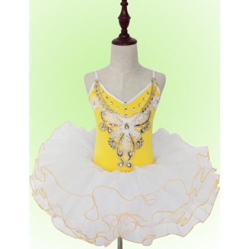 New Tutu Dance Dress Ballet Skirt For Womens Girls White Swan Sequins Gauze Skirts Children Stage Performance Dancing Wear