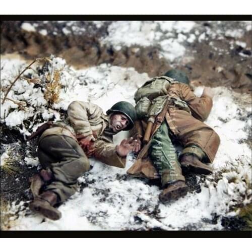 Unassambled 1/35 ancient Wounded man (2 figures) Resin figure miniature model kits Unpainted