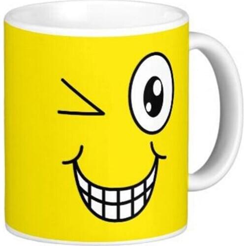 Cheerful Yellow Cartoon Faces Classic White Coffee Mug DIY Coffee mugs Tea Mugs Customize Personal mug Gift By LVSURE