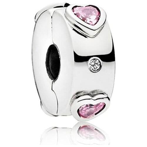 Authentic 925 Sterling Silver Bead Explosion of Love Clip Charm Fit Fashion Women Pandora Bracelet Bangle Gift DIY Jewelry