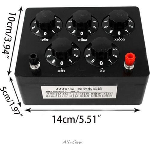 0-9999.9 Ohm Variable Resistance Box Decade Resistor Experimental Equipment For Physical School Teaching