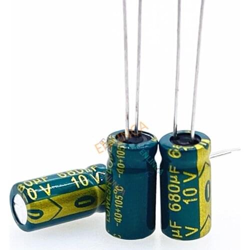 10v 680UF 6*12 High Frequency Low Impedance Aluminum Electrolytic Capacitor 680uf 10v 20
