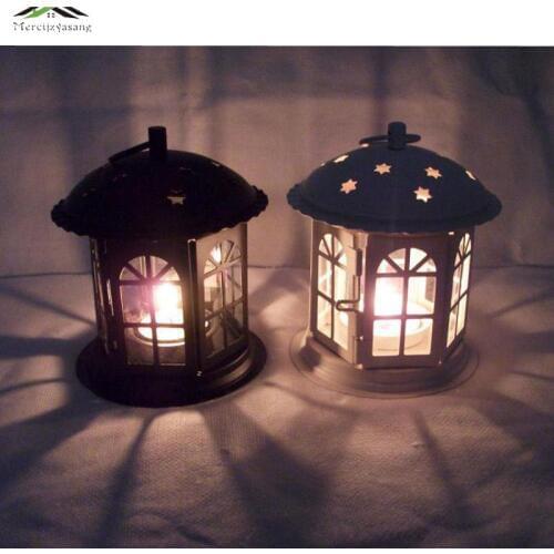 2PCS/LOT Metal Bird Cage Wedding Candle Holder Lantern Morocco Vintage Small Lanterns For Candles Decorative Cages Moroccan Lamp
