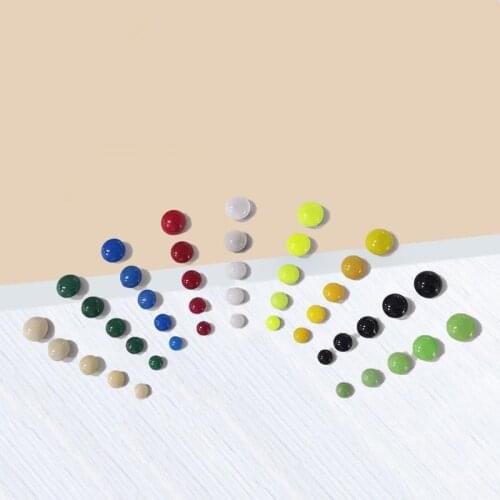 200 Pieces/Batch Of 6mm Round Stud Mushroom Rivet Fluorescent Color Decorative Nail Leather Craft Material